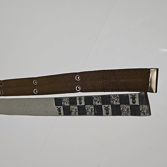 Boy's Adjustable Belts Strong Cloth Tweed Brown & Army Green Size 6/8 #B-40 - Picture 7 of 10